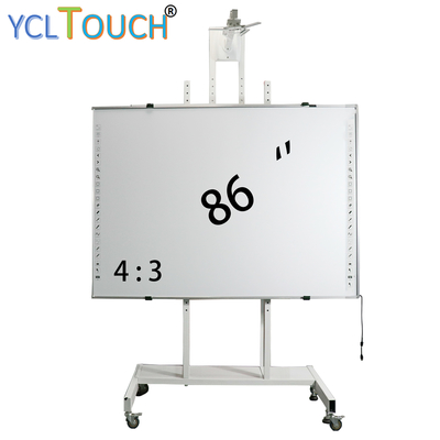 16:10 Electronic Smart Interactive Whiteboard 86 Inch Alluminium Alloy Frame
